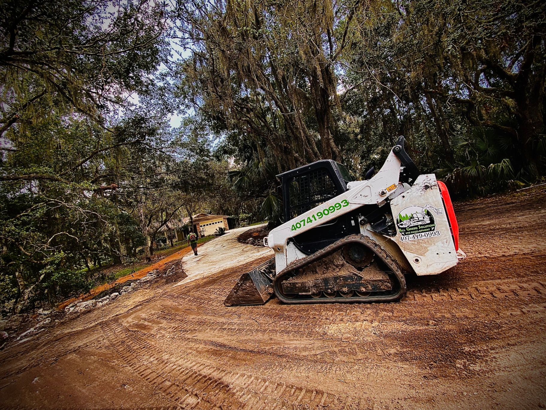 Skid steer on Central Florida jobsite
